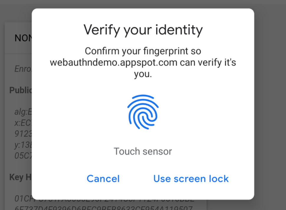 chrome-fingerprint-webauth