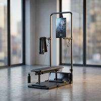 AI Smart Home Gym, All-In-One Digital Weight Workout Machine for Squat, Strength, Cardio, HIIT — Studio Shot