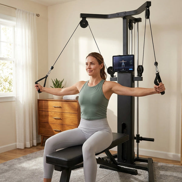Smart Home Gym Built for Full-Body Training, AI Coaching Technology, Digital Weight System, Compact Design