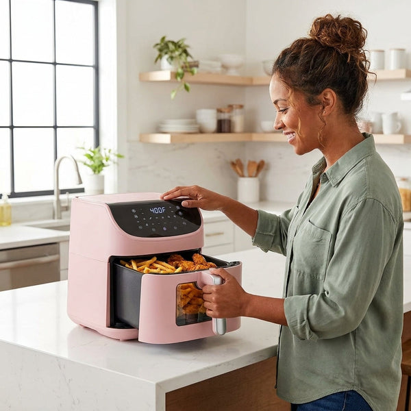 Smart Air Fryer Designed for Healthy Cooking, 12.6QT Capacity, 12-in-1 Functions, App Control