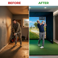 Simbox Golf Simulator Enclosure - 7 Sizes Available — Before & After