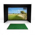 Golf Simulator Enclosure Designed for Indoor Practice, 7 Sizes Available, Impact Screen Included, Side Barriers