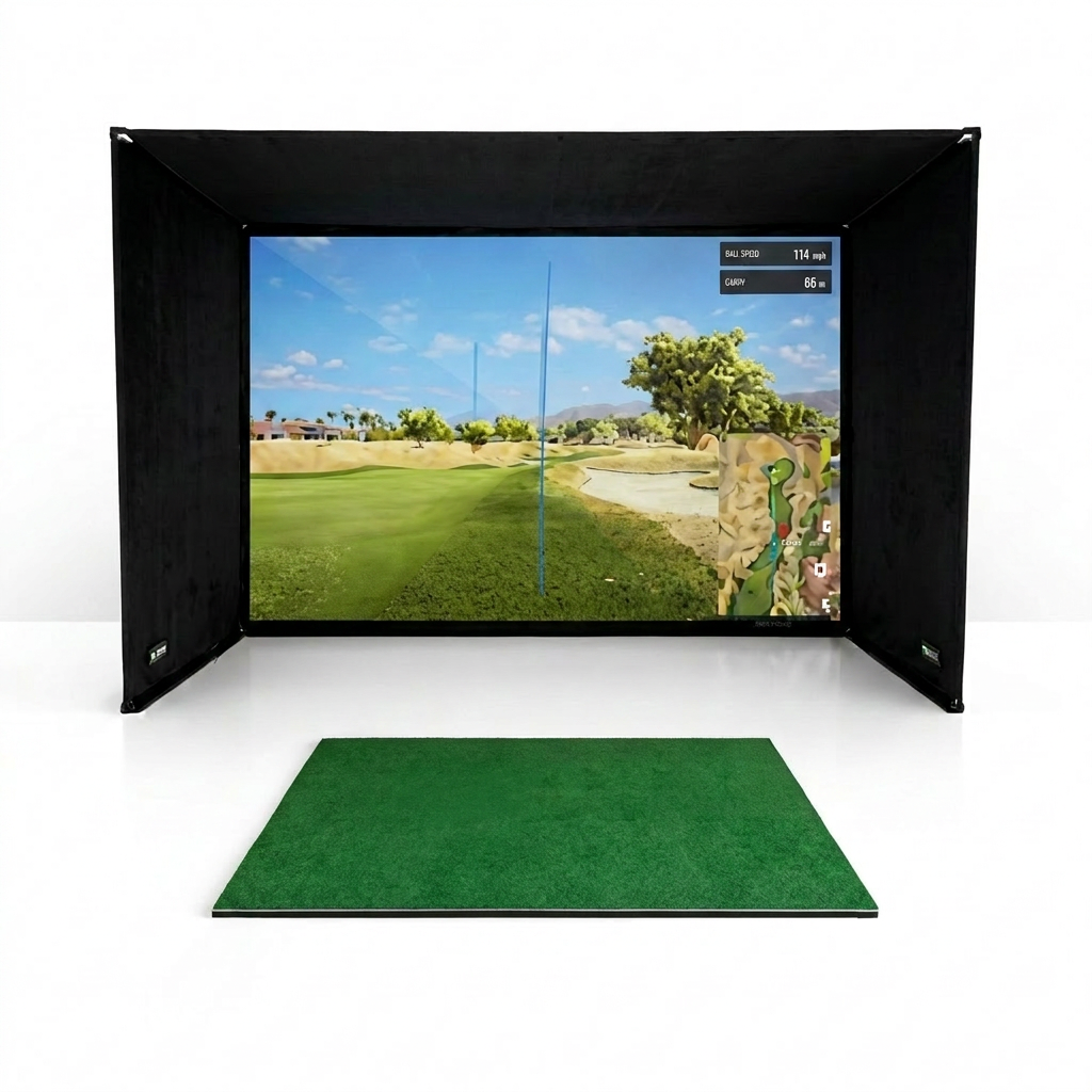 Simbox Golf Simulator Enclosure - 7 Sizes Available — Studio Shot