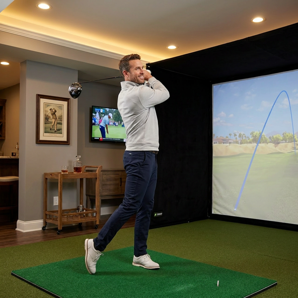 Golf Simulator Enclosure Designed for Indoor Practice, 7 Sizes Available, Impact Screen Included, Side Barriers