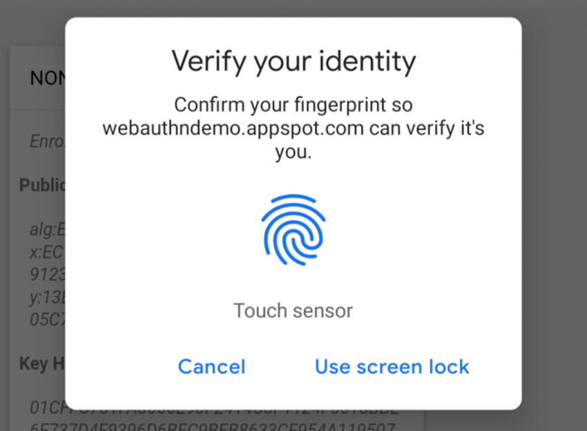 chrome-fingerprint-webauth